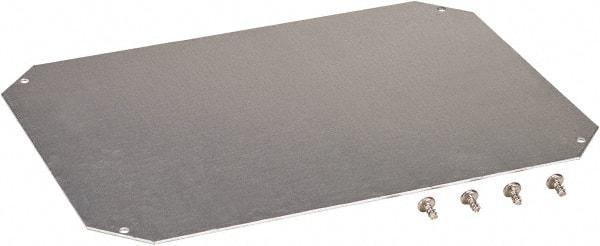 Fibox - Electrical Enclosure Galvanized Steel Mounting Plate - For Use with ARCA IEC - Industrial Tool & Supply