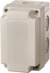 Fibox - Polycarbonate Standard Enclosure Screw Flat Cover - NEMA 1, 4, 4X, 6, 12, 13, 7.09" Wide x 10.04" High x 2.95" Deep - Industrial Tool & Supply