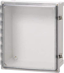 Fibox - Polycarbonate Standard Enclosure Hinge Cover - NEMA 4, 4X, 6, 6P, 12, 13, 6" Wide x 6" High x 4" Deep, Impact, Moisture & Corrosion Resistant, Dirt-tight & Dust-tight - Industrial Tool & Supply