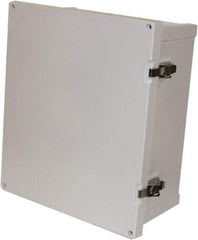 Fibox - Polycarbonate Standard Enclosure Hinge Flat Cover - NEMA 4, 4X, 6, 6P, 12, 13, 6" Wide x 8" High x 4" Deep, Impact, Moisture & Corrosion Resistant, Dirt-tight & Dust-tight - Industrial Tool & Supply