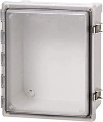 Fibox - Polycarbonate Standard Enclosure Hinge Cover - NEMA 4, 4X, 6, 6P, 12, 13, 10" Wide x 10" High x 6" Deep, Impact, Moisture & Corrosion Resistant, Dirt-tight & Dust-tight - Industrial Tool & Supply