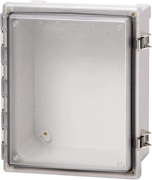 Fibox - Polycarbonate Standard Enclosure Hinge Cover - NEMA 4, 4X, 6, 6P, 12, 13, 8" Wide x 8" High x 4" Deep, Impact, Moisture & Corrosion Resistant, Dirt-tight & Dust-tight - Industrial Tool & Supply