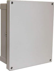 Fibox - Polycarbonate Standard Enclosure Screw Flat Cover - NEMA 4, 4X, 6, 6P, 12, 13, 6" Wide x 8" High x 4" Deep, Impact, Moisture & Corrosion Resistant, Dirt-tight & Dust-tight - Industrial Tool & Supply