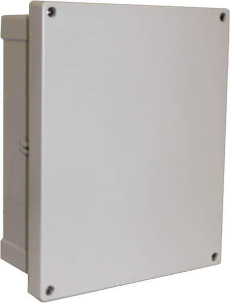 Fibox - Polycarbonate Standard Enclosure Screw Flat Cover - NEMA 4, 4X, 6, 6P, 12, 13, 10" Wide x 12" High x 5" Deep, Impact, Moisture & Corrosion Resistant, Dirt-tight & Dust-tight - Industrial Tool & Supply