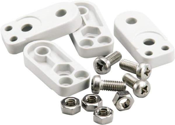 Fibox - Electrical Enclosure Polycarbonate Mounting Foot Kit - For Use with SOLID - Industrial Tool & Supply