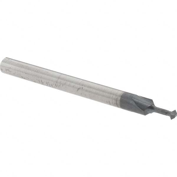 Accupro - 5/64° 5/64" Cut Diam, 0.039" Cut Width, 1/8" Shank, Solid Carbide Double-Angle Cutter - Industrial Tool & Supply