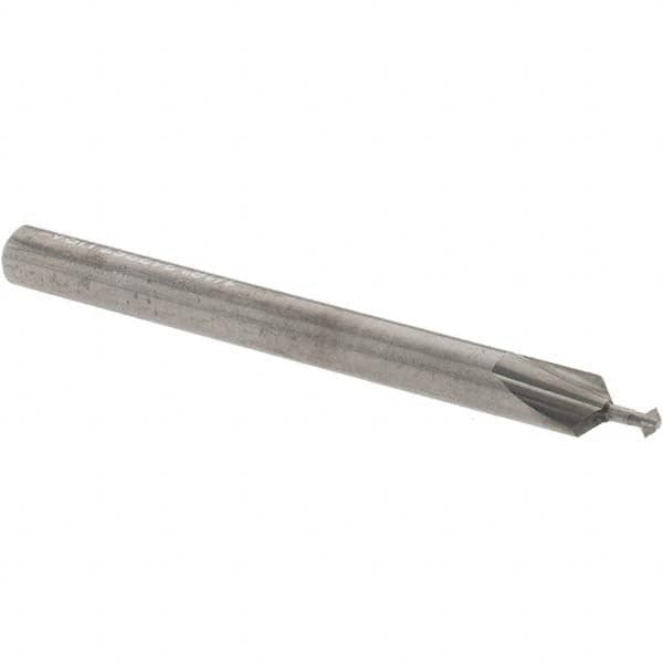 Accupro - 1/16° 1/16" Cut Diam, 0.031" Cut Width, 1/8" Shank, Solid Carbide Double-Angle Cutter - Industrial Tool & Supply