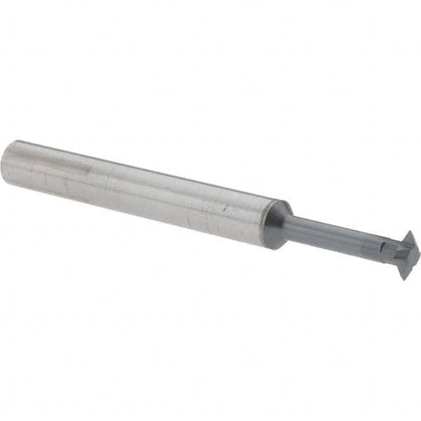 Accupro - 1/4° 1/4" Cut Diam, 0.072" Cut Width, 1/4" Shank, Solid Carbide Double-Angle Cutter - Industrial Tool & Supply