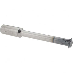 Accupro - 1/2° 1/2" Cut Diam, 0.109" Cut Width, 1/2" Shank, Solid Carbide Double-Angle Cutter - Industrial Tool & Supply