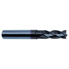 3/16 Dia. x 2-1/2 Overall Length 4-Flute Square End Solid Carbide SE End Mill-Round Shank-Center Cut-Super-A - Industrial Tool & Supply
