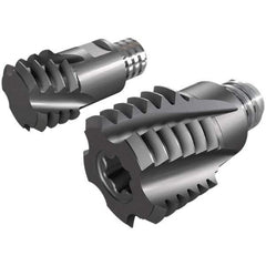 Iscar - MT-ISO-MM Grade IC908 Carbide Thread Milling Tip Insert - TiAlN Finish, 4 Flutes, 12mm Cutting Diam, 9mm Depth of Cut, 14.3mm Extension - Industrial Tool & Supply