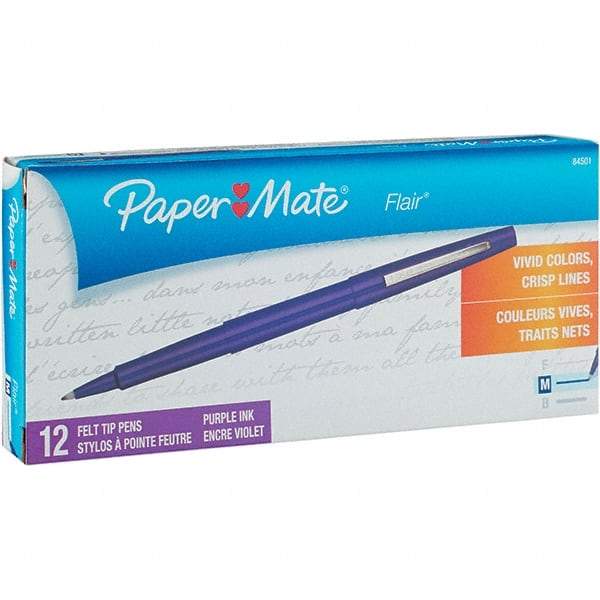 Paper Mate - Needle Porous Point Pen - Purple - Industrial Tool & Supply