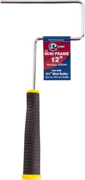 Premier Paint Roller - 6" Wide x 12" Long Mini Roller Frame - Steel Frame, Plastic Handle - Industrial Tool & Supply