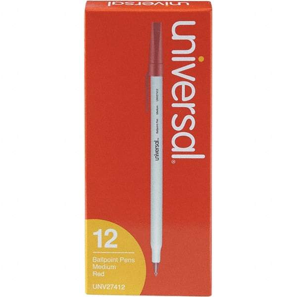 UNIVERSAL - 1mm Ball Point Pen - Red - Industrial Tool & Supply