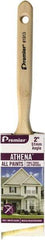 Premier Paint Roller - 2-1/2" Angled Polyester/Natural Angular Brush - 2" Bristle Length, 7" Wood Sash Handle - Industrial Tool & Supply