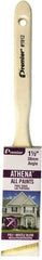 Premier Paint Roller - 1-1/2" Angled Polyester/Natural Angular Brush - 2-1/4" Bristle Length, 6-3/4" Wood Sash Handle - Industrial Tool & Supply