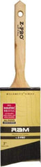 Premier Paint Roller - 3" Angled Polyester Angular Brush - 3-1/2" Bristle Length, 2" Wood Sash Handle - Industrial Tool & Supply