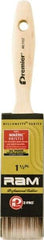 Premier Paint Roller - 1-1/2" Flat Polyester General Purpose Paint Brush - 2-1/4" Bristle Length, 5" Wood Beavertail Handle - Industrial Tool & Supply