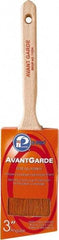 Premier Paint Roller - 3" Oval/Angle Polyester Sash Brush - 3-1/4" Bristle Length, 6-3/4" Wood Sash Handle - Industrial Tool & Supply