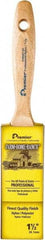 Premier Paint Roller - 1-1/2" Flat Nylon/Polyester General Purpose Paint Brush - 2-1/2" Bristle Length, 4-3/4" Wood Beavertail Handle - Industrial Tool & Supply