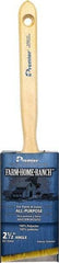 Premier Paint Roller - 2" Angled Polyester Angular Brush - 2-1/2" Bristle Length, 7-1/4" Wood Sash Handle - Industrial Tool & Supply
