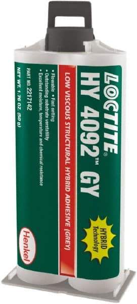 Loctite - 50 g Dual Cartridge Two Part Adhesive - 3 to 5 min Working Time - Industrial Tool & Supply