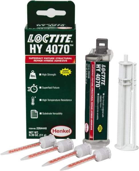 Loctite - 11 g Dual Cartridge Two Part Adhesive - 5 min Working Time - Industrial Tool & Supply