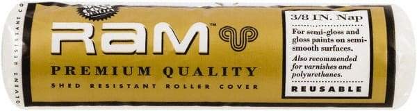 Premier Paint Roller - 3/8" Nap, 9" Wide Paint Roller Cover - Semi-Smooth Texture, Polyester - Industrial Tool & Supply