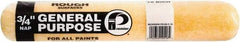 Premier Paint Roller - 3/4" Nap, 18" Wide Paint Roller Cover - Rough Texture, Polyester - Industrial Tool & Supply