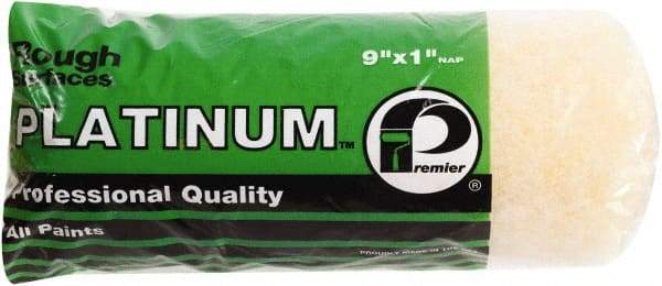 Premier Paint Roller - 1" Nap, 9" Wide Paint Roller Cover - Rough Texture, Polyester - Industrial Tool & Supply