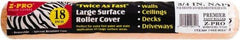 Premier Paint Roller - 3/4" Nap, 18" Wide Paint Roller Cover - Rough Texture, Polyester - Industrial Tool & Supply