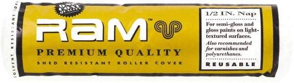 Premier Paint Roller - 1/2" Nap, 9" Wide Paint Roller Cover - Semi-Rough Texture, Polyester - Industrial Tool & Supply