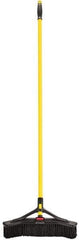 Rubbermaid - 18" Medium Duty Synthetic Push Broom - 3" Bristle Length, Foam Block, Threaded Handle Connection, Handle Included - Industrial Tool & Supply