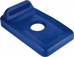 Rubbermaid - Rectangle Lid for Use with 23 Gal Rectangular Recycle Containers - Blue, Polypropylene, For Slim Jim Trash Cans - Industrial Tool & Supply