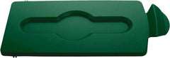 Rubbermaid - Rectangle Lid for Use with 23 Gal Rectangular Recycle Containers - Green, Polypropylene, For Slim Jim Trash Cans - Industrial Tool & Supply