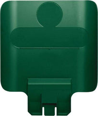 Rubbermaid - Square Lid for Use with 23 Gal Rectangular Recycle Containers - Green, Polypropylene, For Slim Jim Trash Cans - Industrial Tool & Supply