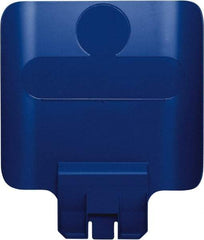 Rubbermaid - Square Lid for Use with 23 Gal Rectangular Recycle Containers - Blue, Polypropylene, For Slim Jim Trash Cans - Industrial Tool & Supply