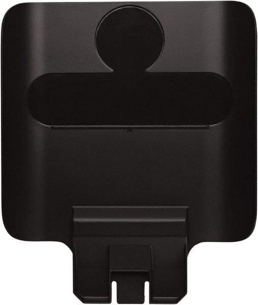 Rubbermaid - Square Lid for Use with 23 Gal Rectangular Recycle Containers - Black, Polypropylene, For Slim Jim Trash Cans - Industrial Tool & Supply