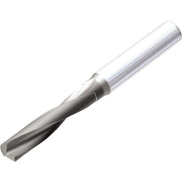 Kennametal - 4mm 142° Spiral Flute Solid Carbide Screw Machine Drill Bit - AlTiSiN Finish, Right Hand Cut, 24mm Flute Length, 66mm OAL, SGL Point, Straight Shank - Industrial Tool & Supply