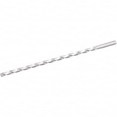 Extra Length Drill Bit: 0.2362″ Dia, 135 °, Solid Carbide Uncoated, 7.6378″ Flute Length, 9.1732″ OAL, Spiral Flute, Series B274SGL