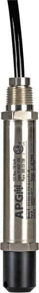 Made in USA - 10 Max psi, 1/2\x94 NPT (Male) Connection Submersible Pressure Transducer - mA Output Signal, 1/2" Thread, 0 - 130°F, 28 Volts - Industrial Tool & Supply