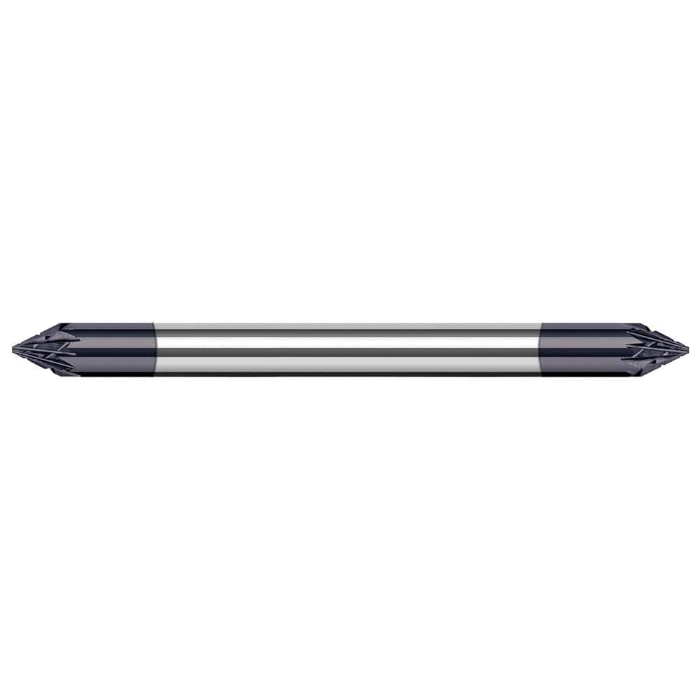 Harvey Tool - 1/8" Cut Diam, 1/8" Shank Diam, Solid Carbide Double Cut Flat Burr - Exact Industrial Supply