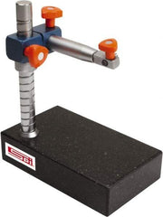 SPI - Granite, Rectangular Base, Comparator Gage Stand - 12" High, 12" Base Length x 8" Base Width x 2" Base Height, Includes Holder - Industrial Tool & Supply