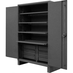 Durham - 4 Shelf Pegboard Storage Cabinet - Industrial Tool & Supply