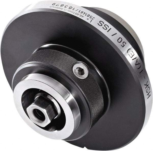 HAIMER - HSK50 & HSK63 Taper, On-Center/Rotating, Spindle Adapter - 80mm Projection, Use with ISS-U Spindle - Industrial Tool & Supply