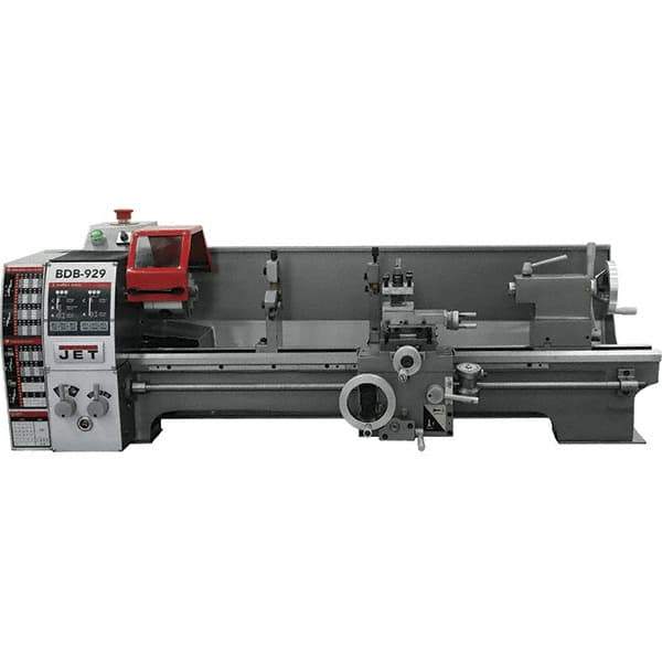 Jet - 8-3/4" Swing, 27-1/2" Between Centers, 115 Volt, Single Phase Bench Lathe - 3MT Taper, 3/4 hp, 130 to 2,000 RPM, 3/4" Bore Diam, 20" Deep x 30" High x 55" Long - Industrial Tool & Supply