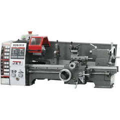 Jet - 8-3/4" Swing, 18" Between Centers, 115 Volt, Single Phase Bench Lathe - 3MT Taper, 3/4 hp, 130 to 2,000 RPM, 3/4" Bore Diam, 20" Deep x 30" High x 40" Long - Industrial Tool & Supply