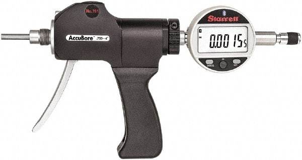Starrett - Electronic Bore Gages Type: Pistol Grip Electronic Bore Gage Minimum Measurement (Decimal Inch): 0.7500 - Industrial Tool & Supply