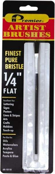 Premier Paint Roller - 1/4" Bristle Artist's Paint Brush - 1/4" Wide, 7/8" Bristle Length, 5" Wood Handle - Industrial Tool & Supply