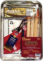 Premier Paint Roller - 0.3333" Nap, Wall Paint Roller Set - 10" Wide, Steel Frame, Includes Paint Tray, Roller Cover & Frame - Industrial Tool & Supply